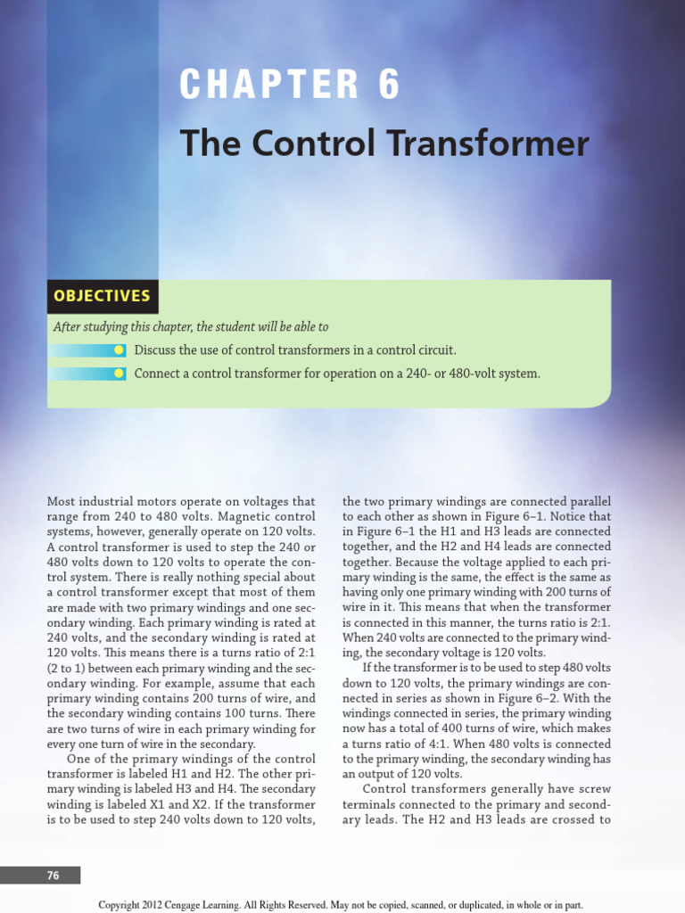 Control Transformer Connections Explained | PDF | Transformer | Relay