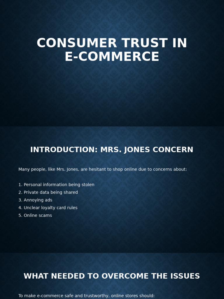 Building Consumer Trust in E-Commerce | PDF | Loyalty Program | Online ...