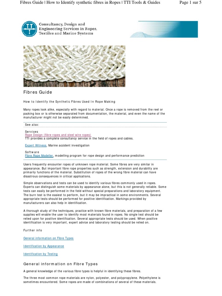 Fibres Guide | PDF | Rope | Fibers