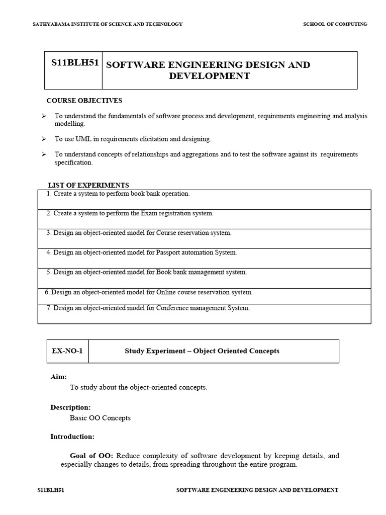 Software Engineering Design & UML Concepts | PDF | Class (Computer ...