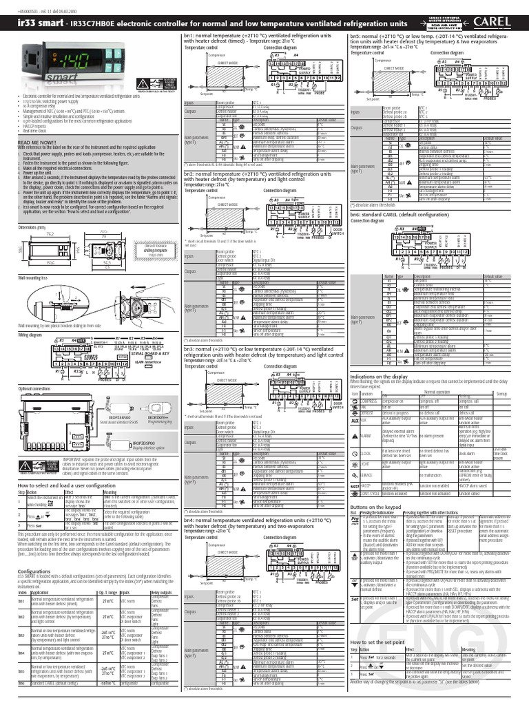Carel Ir33 Baru | PDF | Electrical Engineering | Equipment