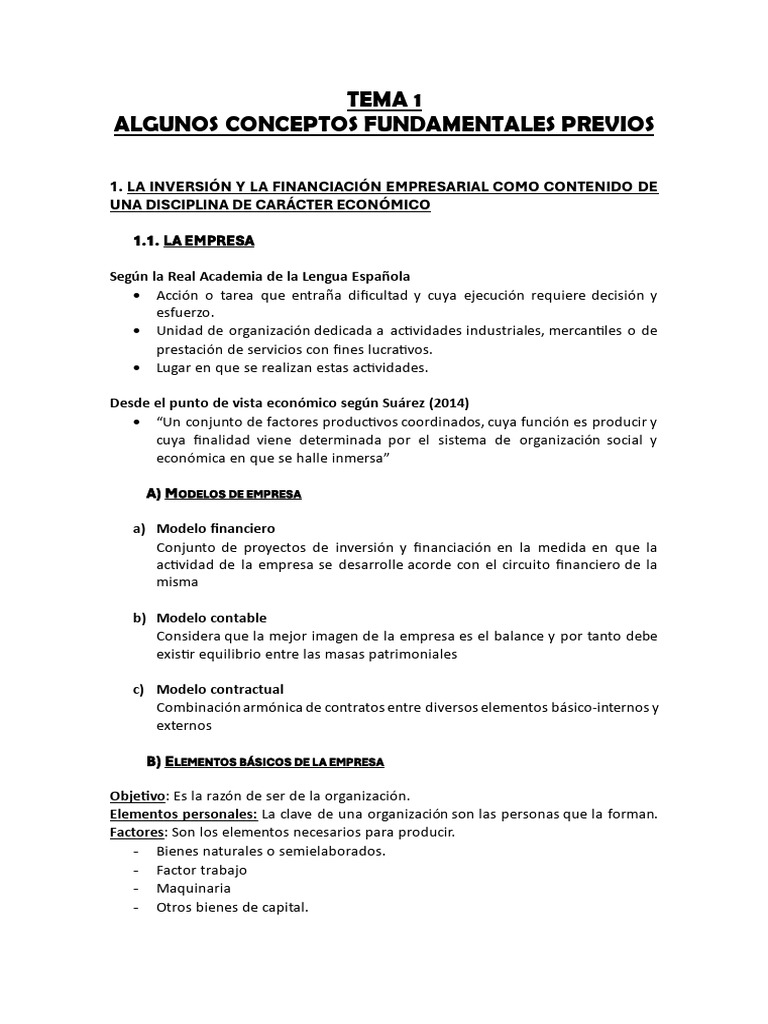 Fundamentos de Inversión y Financiación Empresarial | PDF | Business ...