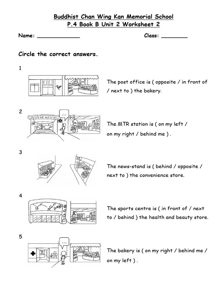 Unit 2 Worksheet: Location Vocabulary | PDF