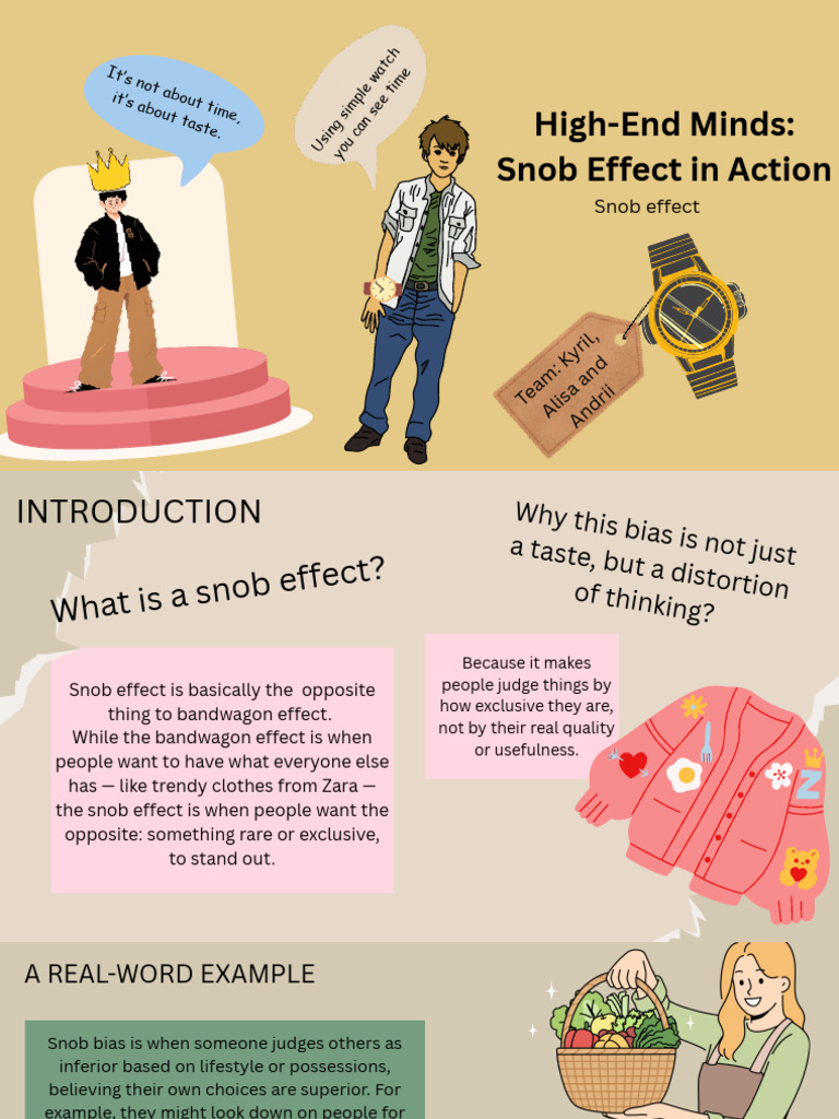 Understanding the Snob Effect in Taste | PDF | Behavioural Sciences ...