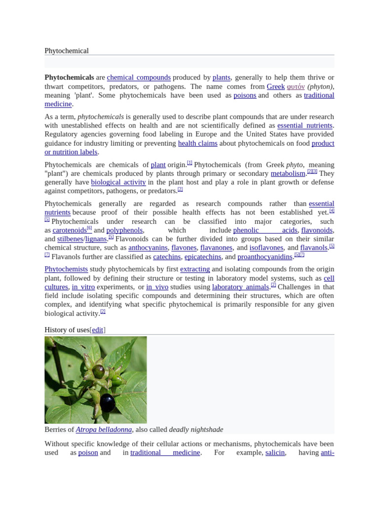 Understanding Phytochemicals in Plants | PDF | Growth Medium | Bacteria