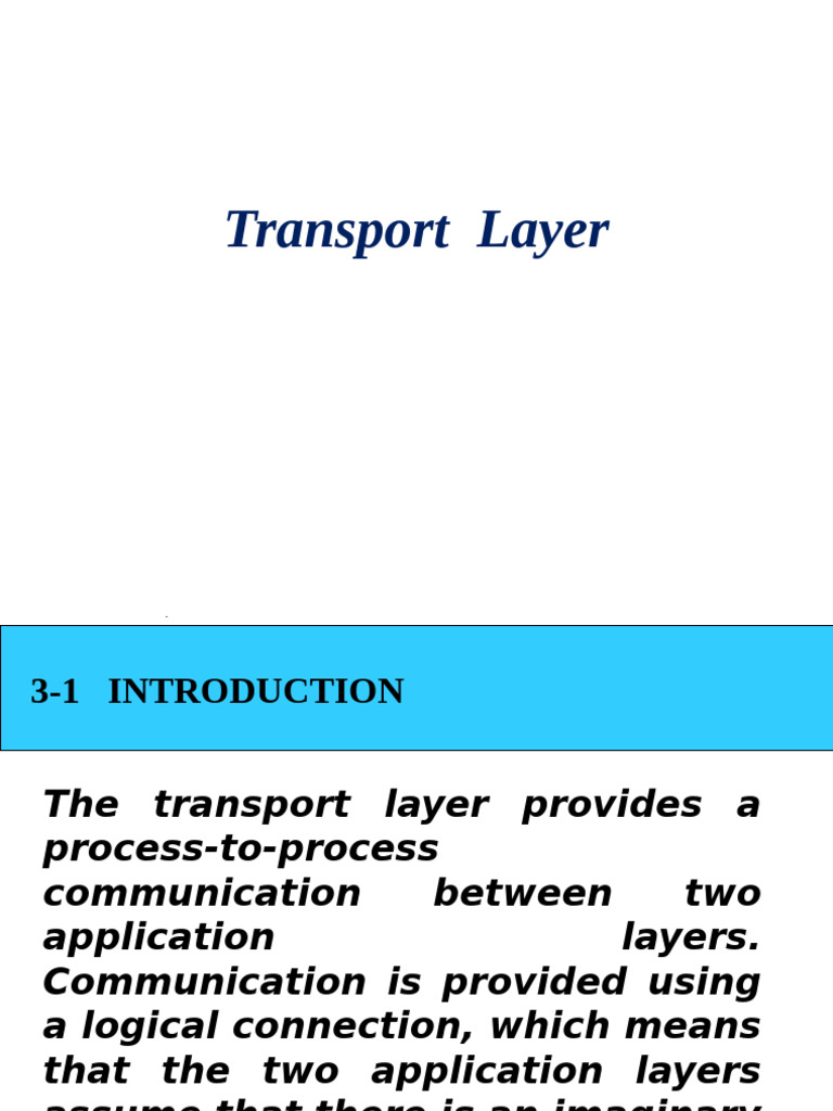 Transport Layer Version 2 | PDF | Transmission Control Protocol ...