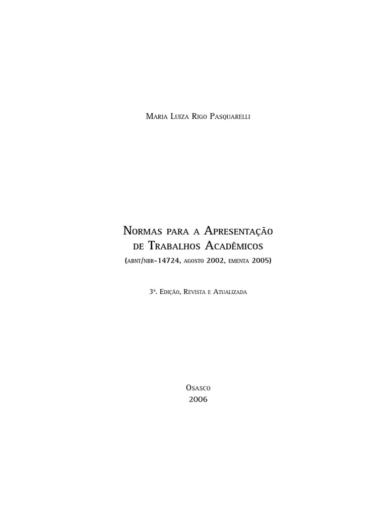 Normas ABNT para Trabalhos Acadêmicos | PDF | Bibliotecas | Abstract ...
