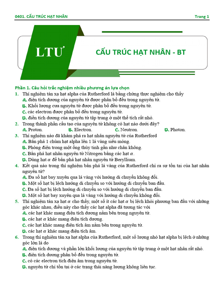 Câu Trúc H T Nhân - BT | PDF