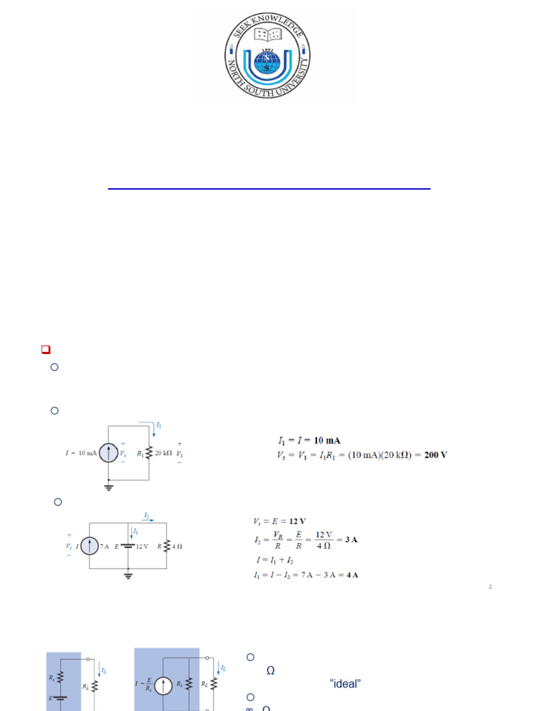 Electrical Circuits I: Analysis Methods | PDF | Series And Parallel ...