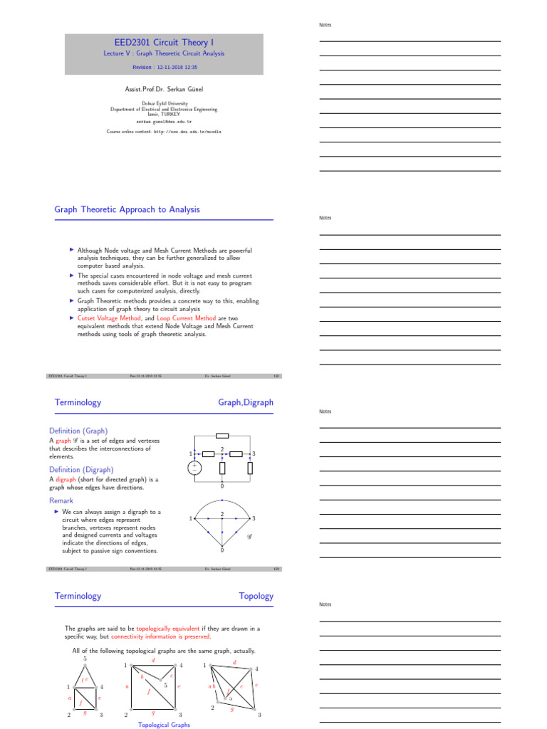 Graph Theory in Circuit Analysis | PDF | Graph Theory | Electrical Network