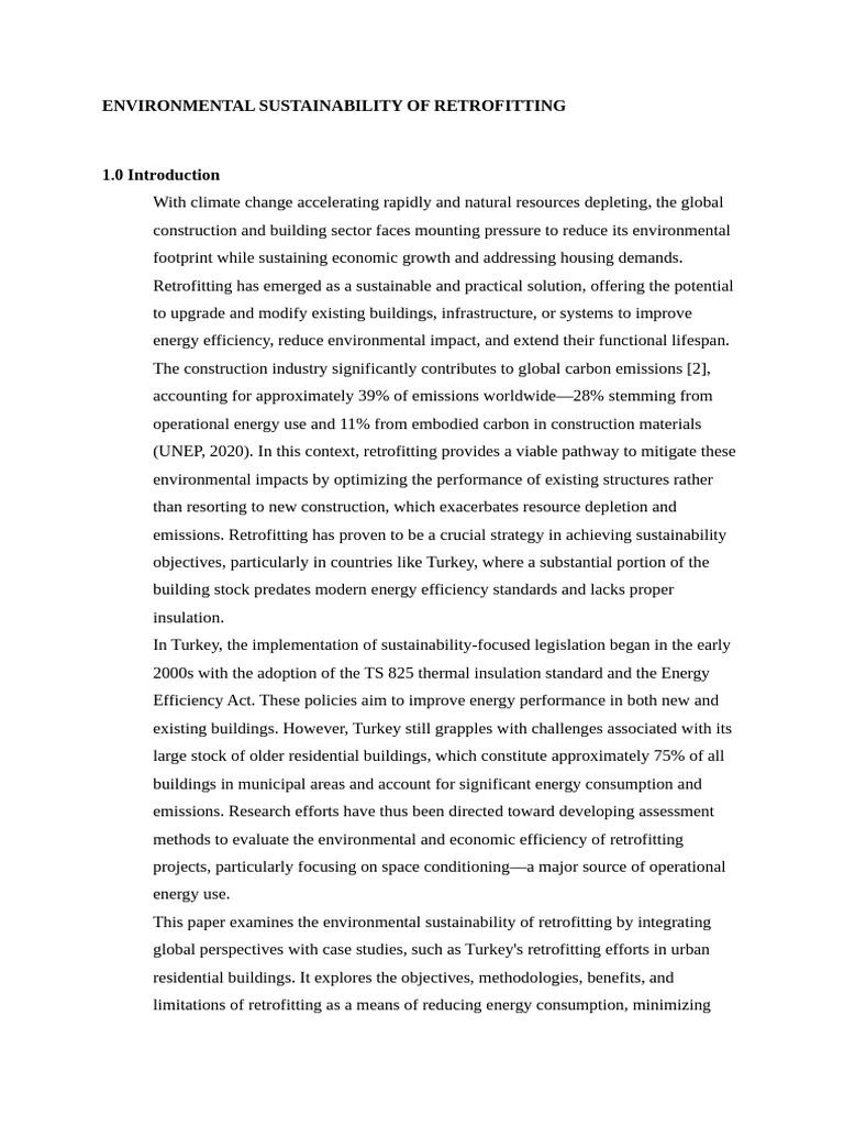 Sustainable Retrofitting for Climate Resilience | PDF | Efficient ...