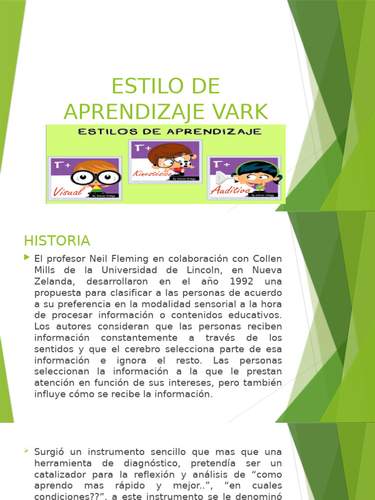 Estilos de Aprendizaje VARK | PDF | Aprendizaje | Procesos mentales