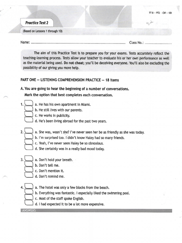 Practice Test - Ccaa | PDF