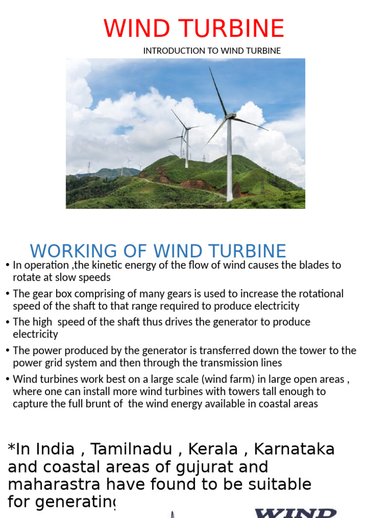 Introduction To Wind Turbine | PDF