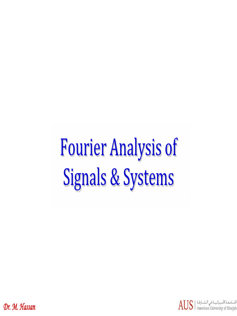 Fourier Analysis of Signals & Systems | PDF | Discrete Fourier ...