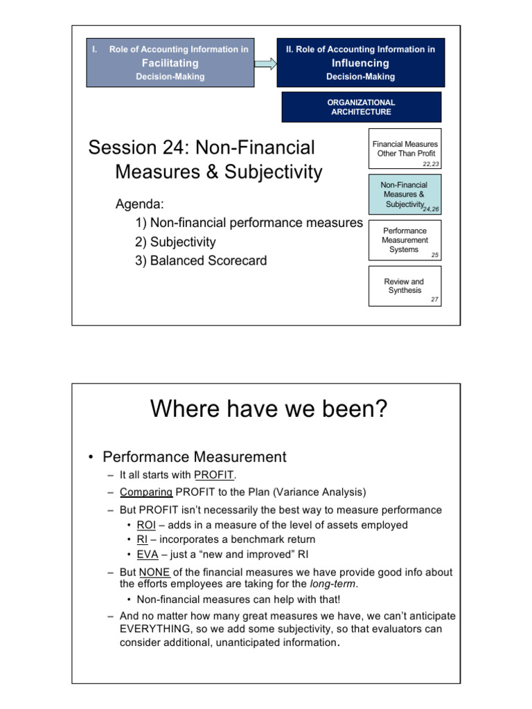 Non-Financial Measures in Performance Evaluation | PDF | Incentive ...