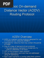 Ad Hoc On-Demand Distance Vector (AODV) Routing Protocol