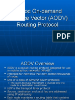 Ad Hoc On-Demand Distance Vector (AODV) Routing Protocol