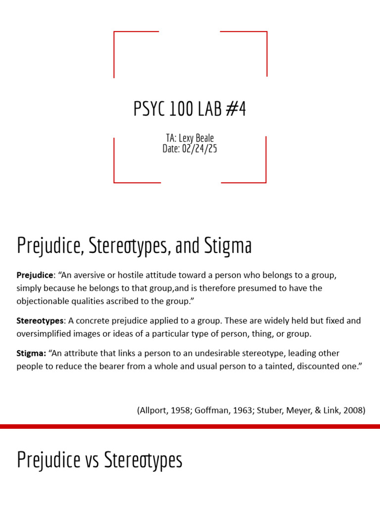 Understanding Prejudice and Stereotypes | PDF