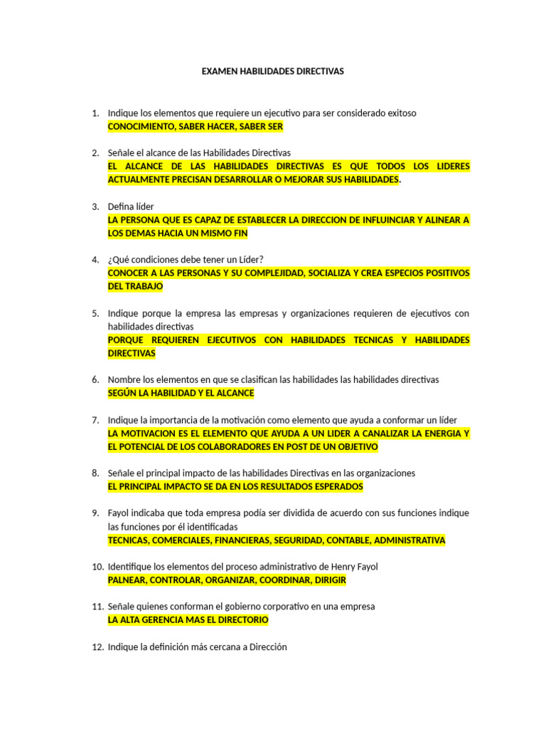 Habilidades Directivas y Liderazgo Efectivo | PDF | Conceptos ...