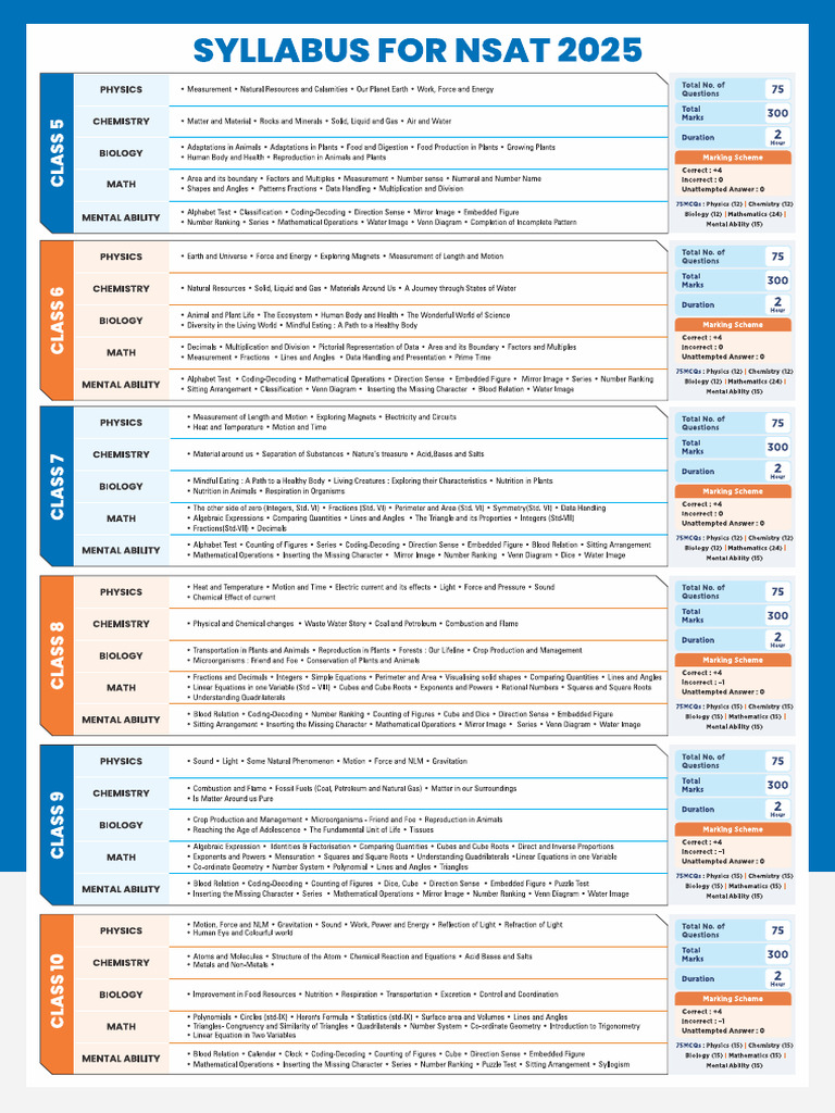NSAT Syllabus | PDF