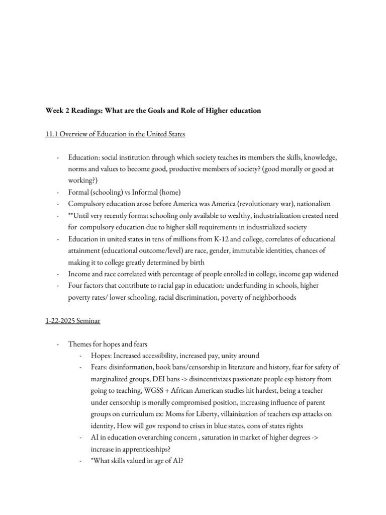 Goals and Challenges in Higher Education | PDF | Teachers