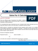 Solve For X Calculator