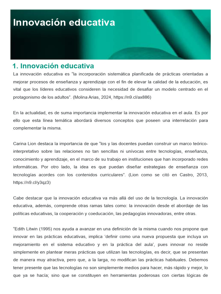 Claves de la Innovación Educativa | PDF | Enseñando | Pensamiento