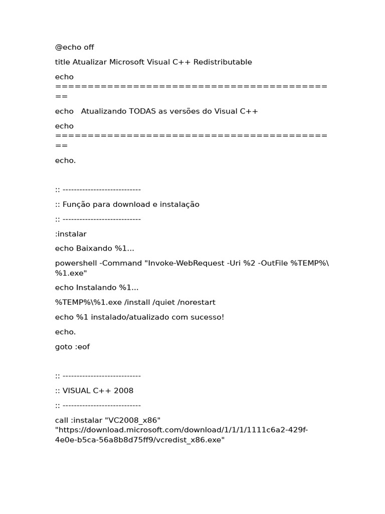 Atualizar Visual C++ Redistributable | PDF