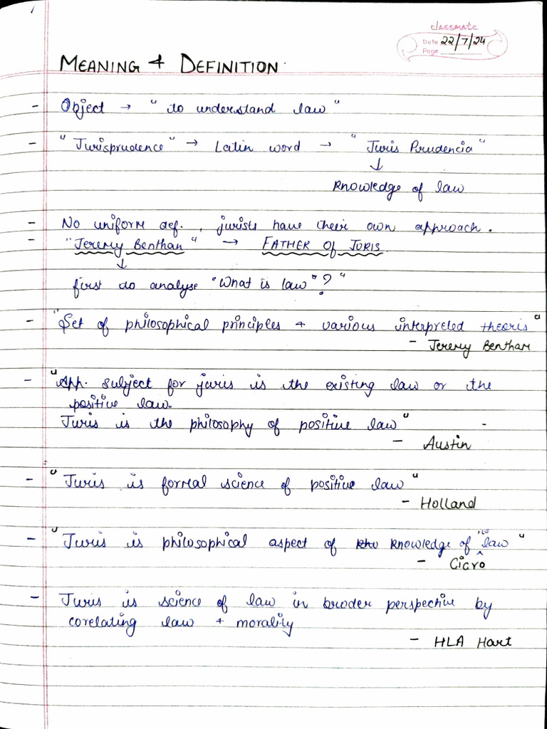 Jurisprudence Notes | PDF