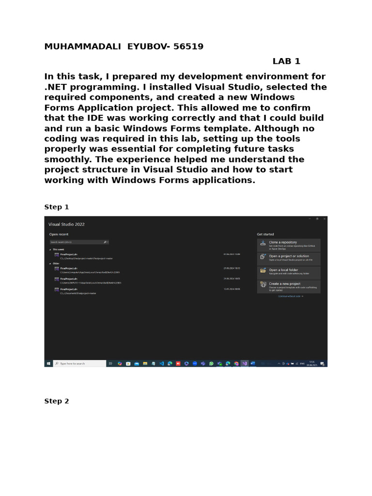 Setting Up .NET Windows Forms Environment | PDF