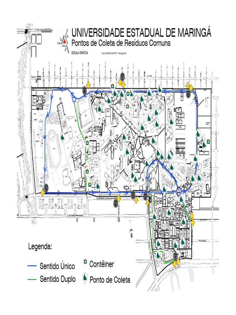 Mapa de Coleta de Resíduos UEM | PDF | Xadrez