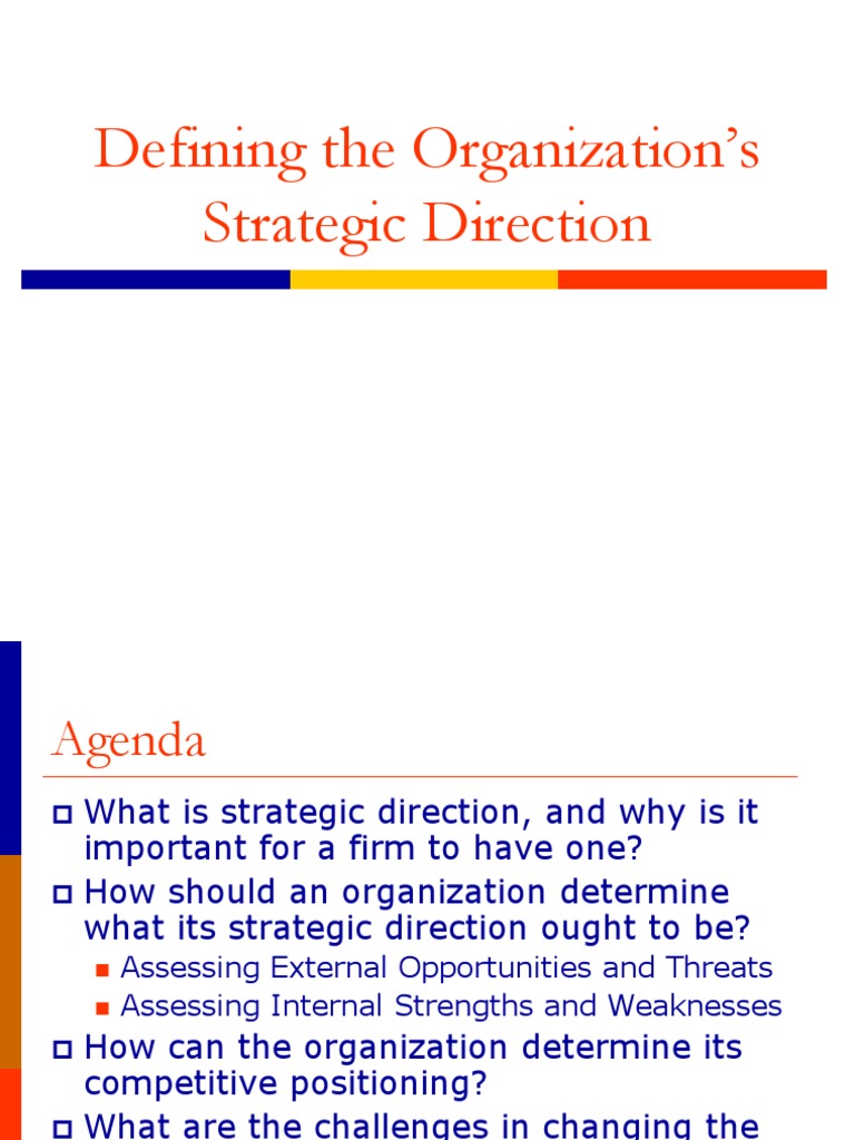 Defining Strategic Direction for Firms | PDF | Strategic Management ...