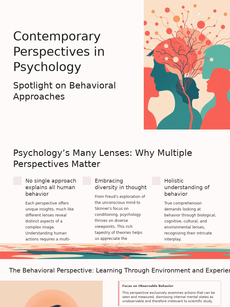 Behavioral Psychology: Diverse Perspectives | PDF | Reinforcement ...