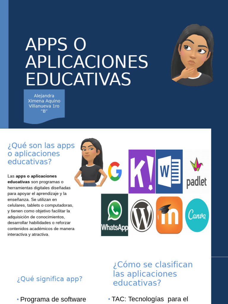Aplicaciones Educativas: Definición y Tipos | PDF