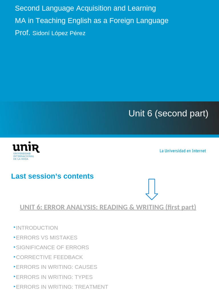 Error Analysis in Second Language Learning | PDF | Second Language | Word
