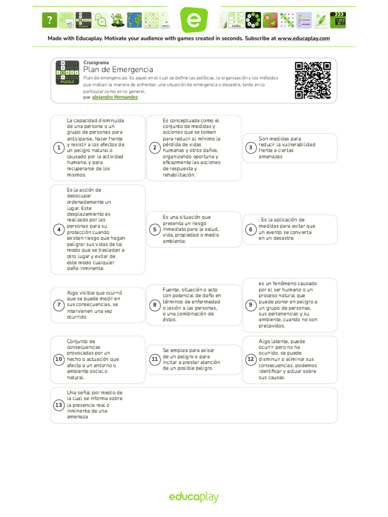 Plan de Emergencia y Vulnerabilidad | PDF | Riesgo