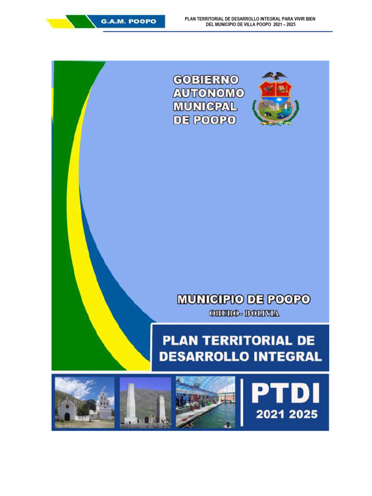 Plan de Desarrollo Integral Villa Poopó 2021-2025 | PDF | Planificación ...