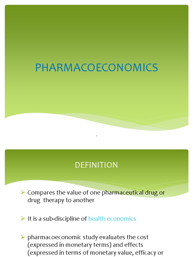 Pharmacoeconomics Ppt CostBenefit Analysis Cost Effectiveness Analysis