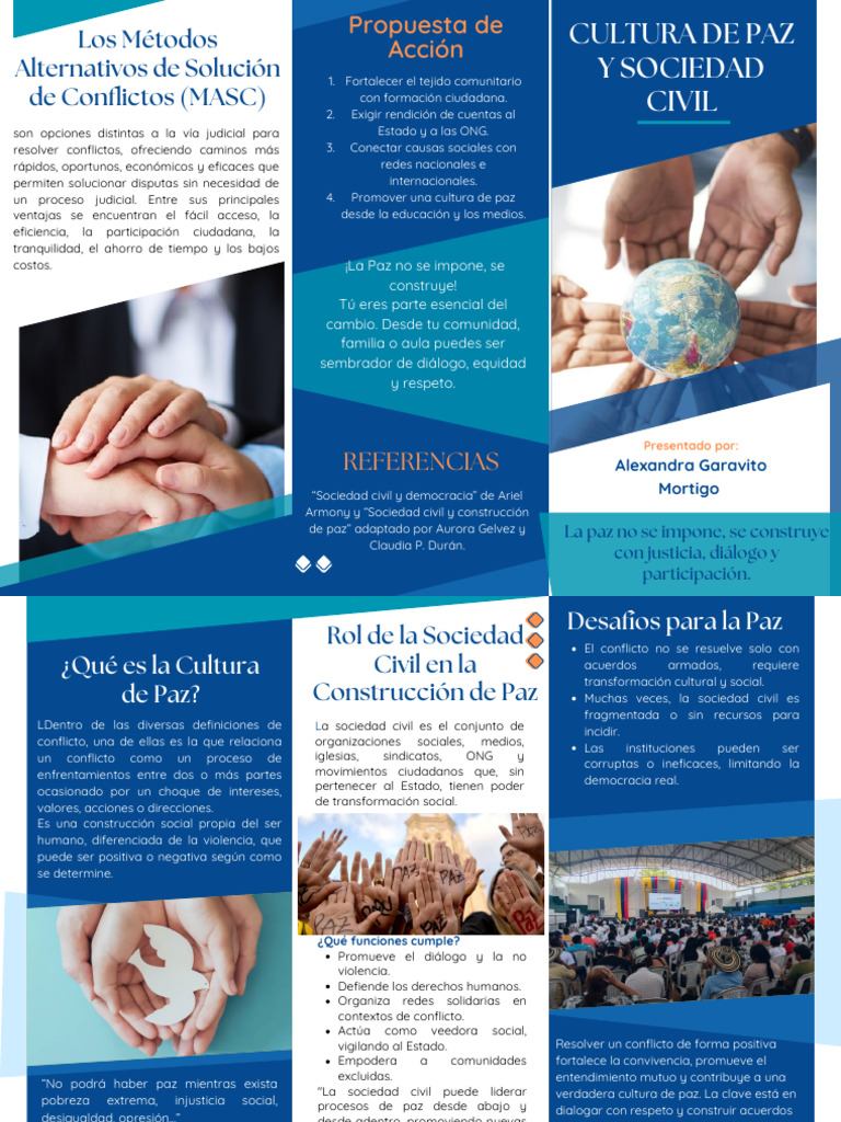 Cultura de Paz y Sociedad Civil - Alexandra - Garavito - Mortigo | PDF ...