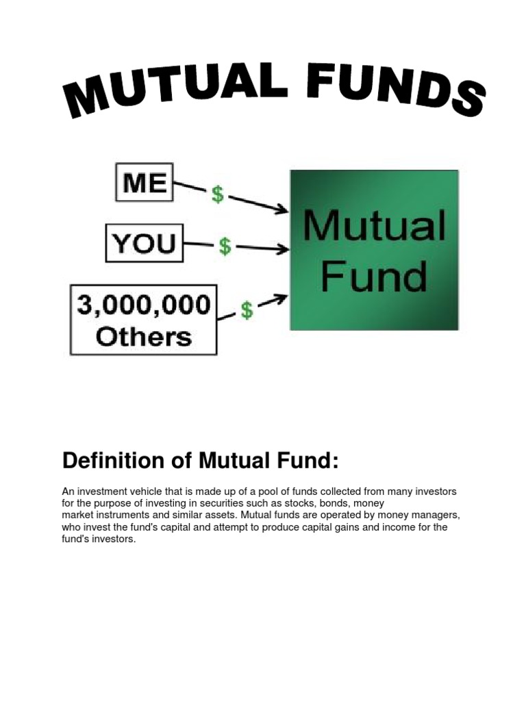 Definition of Mutual Fund Mutual Funds Bonds (Finance)