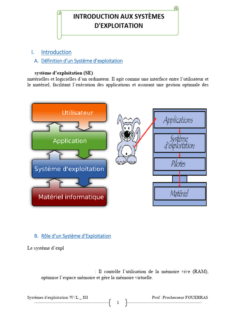 Introduction aux Systèmes d'Exploitation | PDF | Système d'exploitation ...