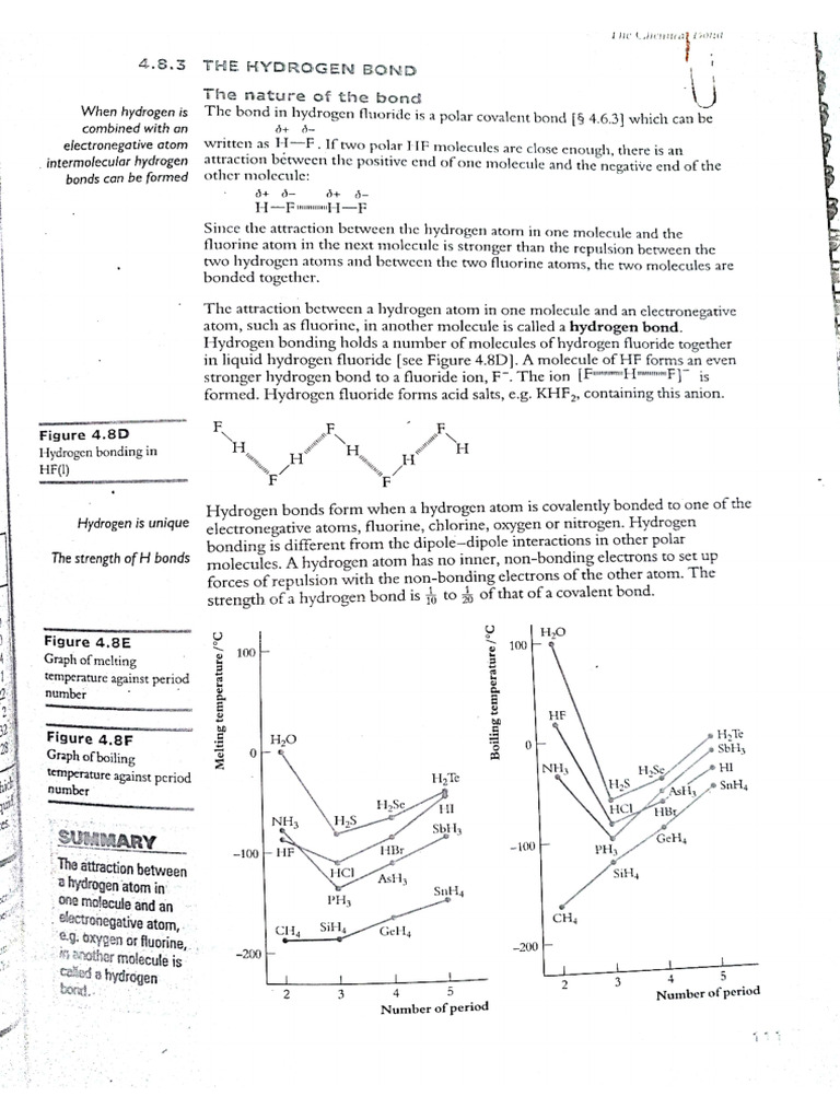 Hydrogen Bonding | PDF