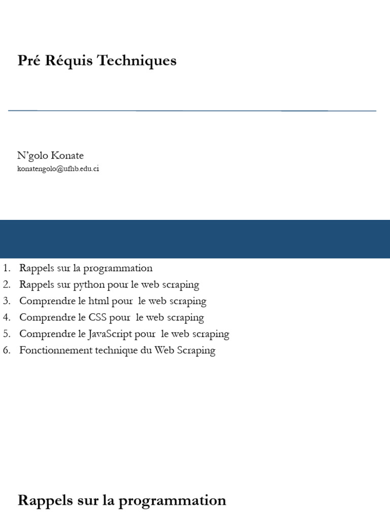 Guide complet sur le web scraping Python | PDF | Programmation ...