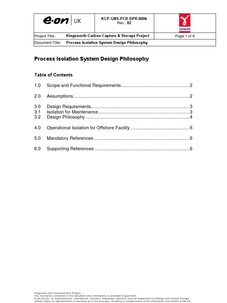 Process Isolation System Design Philosophy | PDF | Carbon Capture And ...