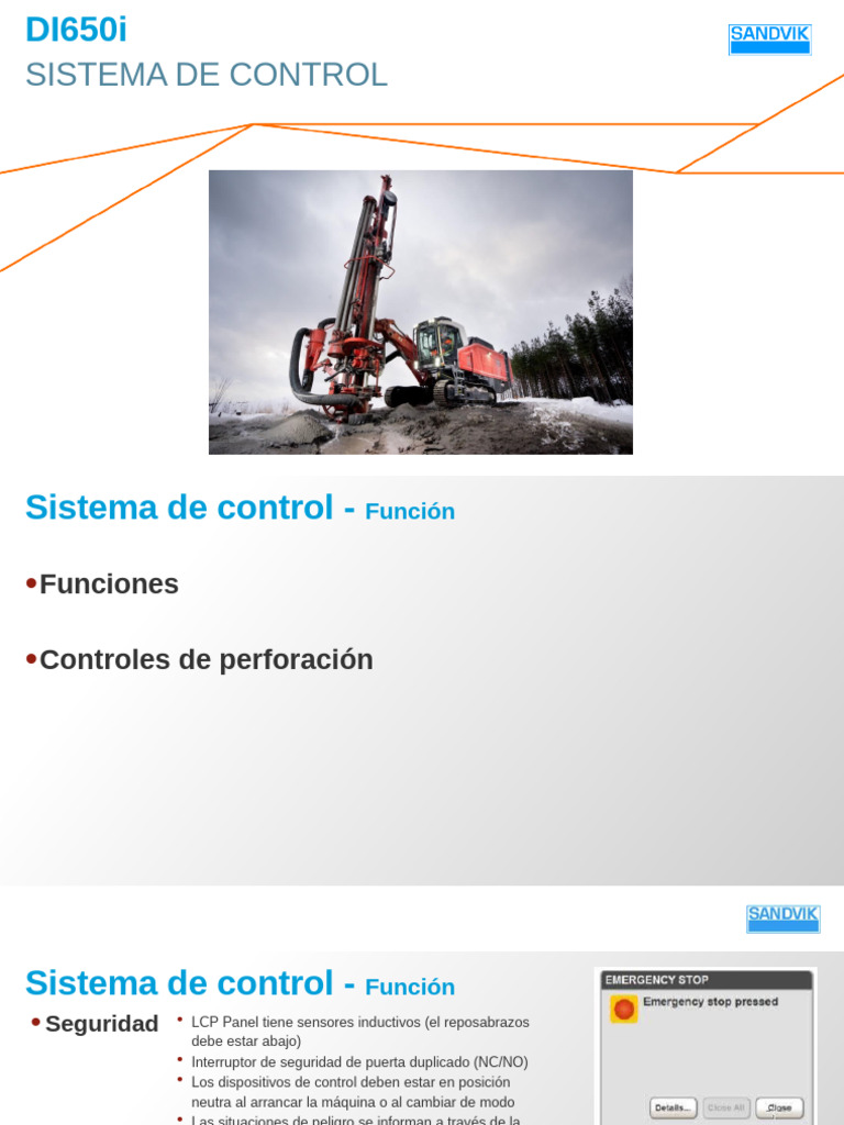 Funciones del Sistema de Control DI650i | PDF | Automatización | Bomba