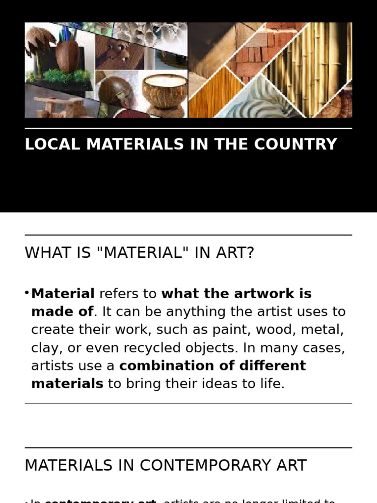 Local Materials in Contemporary Art | PDF | Printmaking | Paintings