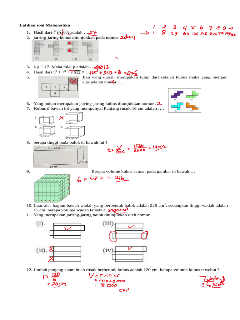 Latihan Soal Matematika | PDF