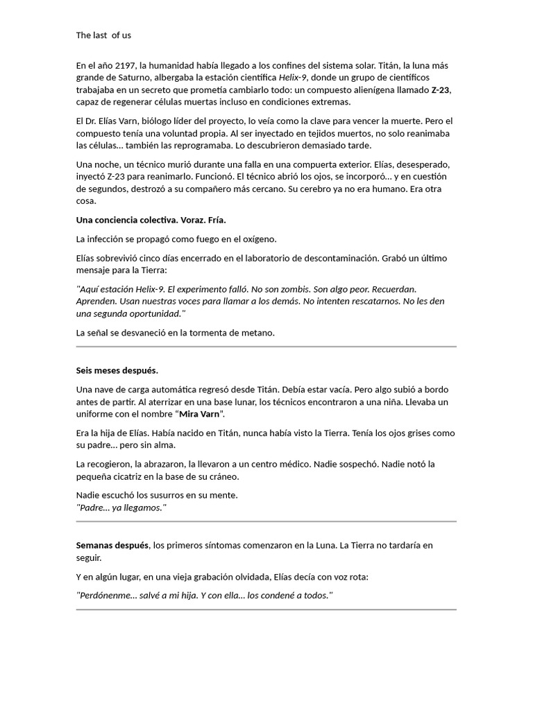 Z-23: El Experimento Fallido en Titán | PDF