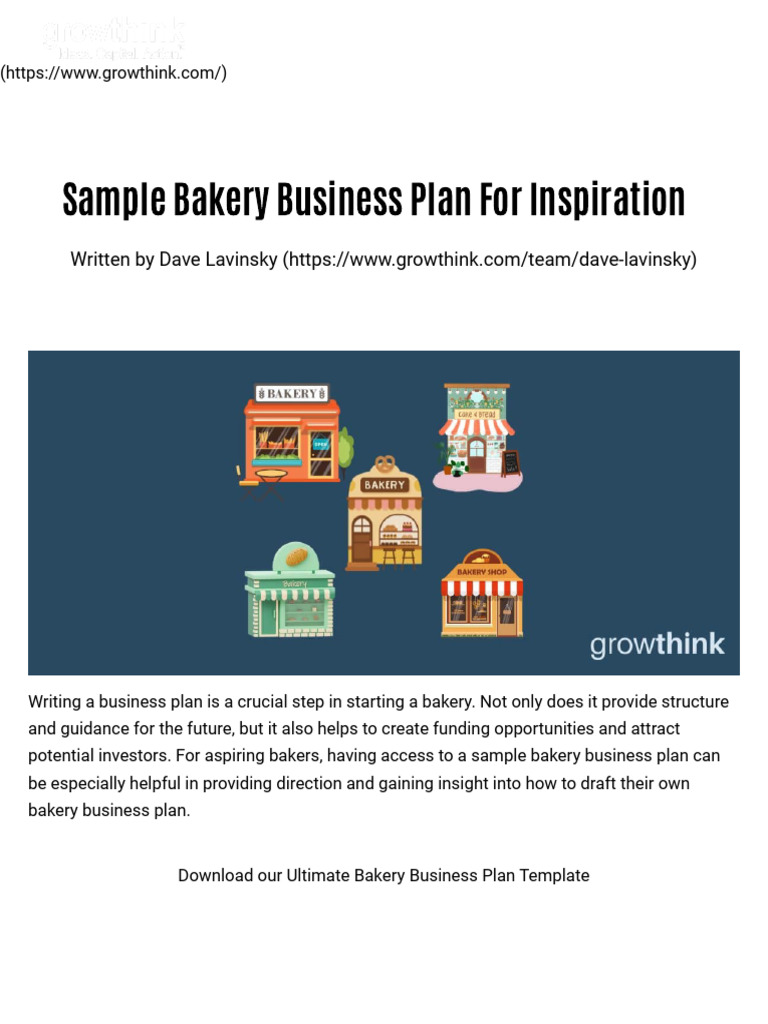 Home-Based Bakery Business Plan Sample | PDF | Cupcake | Bakery